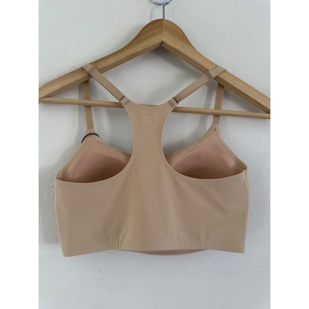 Huug Stone 03 Racerback Sports Bra Beige Nude XS H230004 Adjustable Straps NEW - Picture 4 of 5